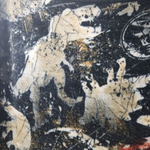 Jurassic World Dinosaur Blanket Soft Fleece Throw 46" x 66" Black & Beige - Picture 5 of 8